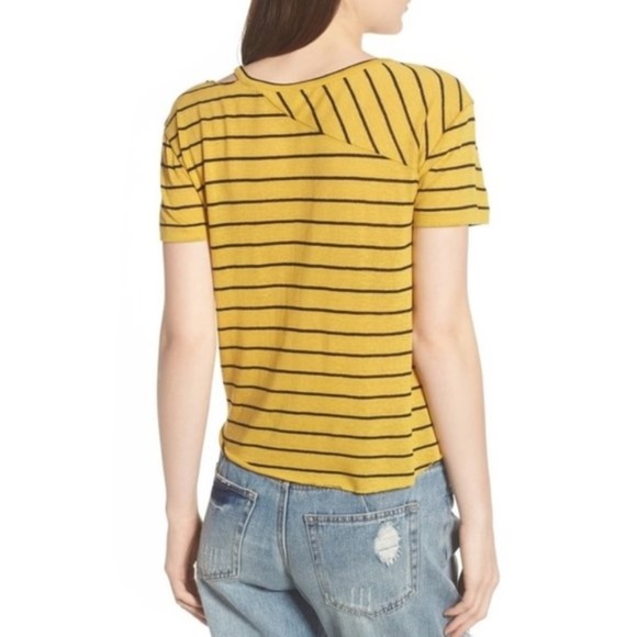 BP. Splice Neck Tie Hem Tee - Picture 2 of 6